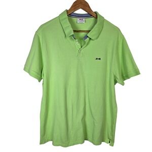 Le Tigre Mens XL Polo Shirt Lime Green Short Sleeve‎ Casual Golf